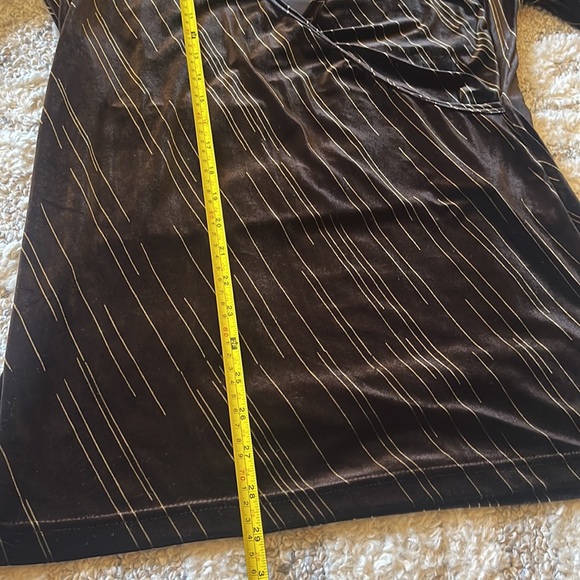 Vintage Velvet Deep V Neck Wrap Front Blouse or Minidress 70’s 80’s vibes - Picture 8 of 14